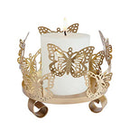 SUPERFINDINGS 1PC Iron Butterfly Candle Holder 4.1x4.1x3.5inch Decorative Candlestick Holder Art Tealight Candle Holder Golden Cup Candlestick for Home Table Christmas Party Decoration