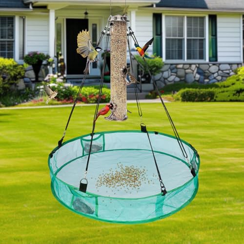 2Pcs Bird Seed Catcher for Outdoor Feeders, Bird Feeder Trays to Catch Seed, Upgraded Version Can Prevent Strong Winds. (20 inches) - style: 20 inches