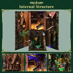 MiniCity DIY Book Nook Kit, DIY Miniature Dollhouse with Lights for Adults and Teens (Down The Rabbit-Hole Alice in Wonderland) - style: Down The Rabbit-Hole Alice in Wonderland