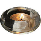 2 Pcsc Tealight Candle Holder - Chunky Glass Votive Candle Holder for Wedding Party & Home Decor (Round)