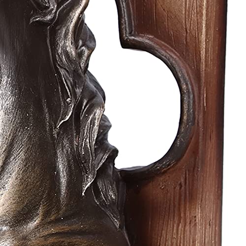 MINGZHE Horse Head Art Bookends Horse Head Sculpture Multifunctional Horse Head Sculpture Resin Horse Bookends Horse Bookends Horse Wall Art for Home Living Room(BS20900 Bronze Horse (Single))
