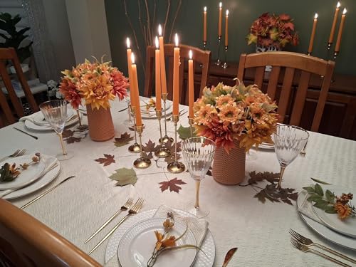 Elegant Metal Taper Candle Holders, Set of 3, Gold Finish, Different Heights. Modern Decorative Centerpiece for Table, Mantel, Wedding, Housewarming Gift, Holiday and Special Occasions