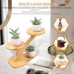 Multi-Tier Modern Storage Holder | Tiered Plant Stand | Aesthetic Plant Holders Indoor Stand - For Flower Pot Vase Planter Teapot Bedroom Study Balcony Apartment Office Table Desk - color: B