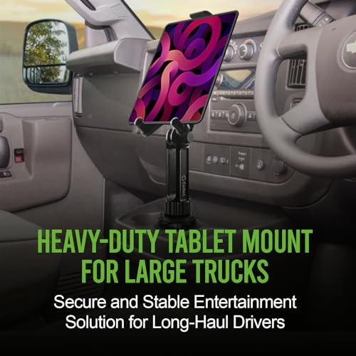 Cellet Cup Holder Tablet Mount, Car Cradle Holder Compatible for All iPad, Pro, Air, Mini Samsung Galaxy Tablet, Amazon Fire Microsoft Surface - style: Tablet Holder Height - 13 in