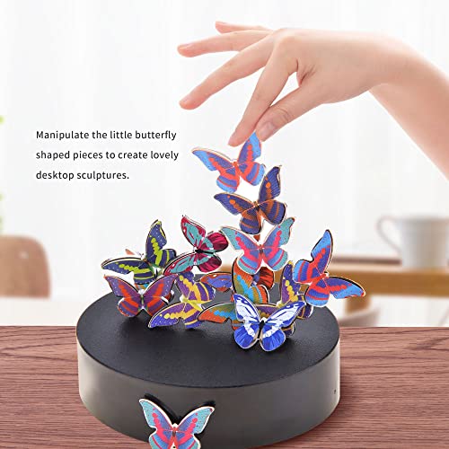 PowerTRC Toy Magnetic Desktop Sculpture (Butterflies) | Mini Magnetic Art Decoration for Desktop | Fun Stress Relief Office Gift