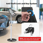 AboveTEK Anti-Theft iPad Floor Stand Kiosk, Height Adjustable Tablet Stand with Locking Enclosure, Heavy-Duty Floor Tablet Stand for 12.9–13" iPad Pro/Air & 12.4" Galaxy Tab S, Retail & POS Use - size: 12.9"/13" iPad & 12.4" Galaxy Tab