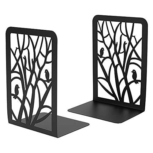 Book Ends Metal Bookends Heavy Duty Non-Skid Bookend Book Holder Bookend Supports Premium Iron Book Stopper for School Home Office Study Room(7x4.7x3.5inch)