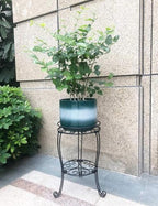 11.8 inches Diameter Tall Metal Plant Stand for Indoor or Outdoor,Heavy Duty Flower Pot Stand Rack Holds Big Heavy Plants,Black (18.9 INCHES TALL) - size: 18.9 INCHES TALL