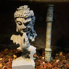 livelyfish Meditating Buddha Statue Zen Garden Statues Sandstone Thinker Buddha Sculpture Figurine for Fish Tank Aquarium Home Decorations, Gift (C) - size: C