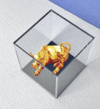 Acrylic Display Case, 4x4x4 Inch Cube Box With Matte Black Base, Clear Single-Piece Case for Softball Collectibles Figurines Mini Figures
