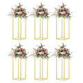 23.6inch 6 pcs Column Vases Gold Centerpieces for Table Metal Flower Stand Wedding Centerpieces Party - size: 23.62 Inches - 6 pcs