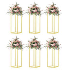 23.6inch 6 pcs Column Vases Gold Centerpieces for Table Metal Flower Stand Wedding Centerpieces Party - size: 23.62 Inches - 6 pcs