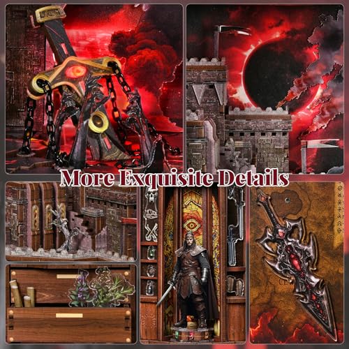 CCCDF Book Nook Kit - DIY Miniature House Kit for Adults, Teens, Dollhouse Magic Booknook Tiny House Bookshelf Decor, Gifts for Family, Friends (Sword of Fire) - style: Sword of Fire