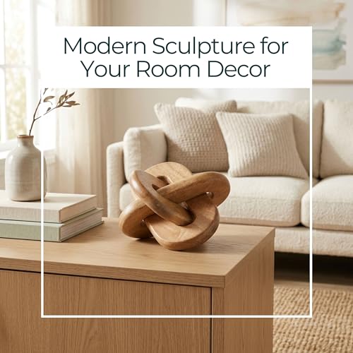 Home Decor and Bathroom Decor Sculpture - Room Display with Statues and Ornaments for Office Styling, Bookshelves or Living Room Decor Accent - Modern Coffee Table Arrangement - 10", Brown - color: Brown, size: 10.0" H