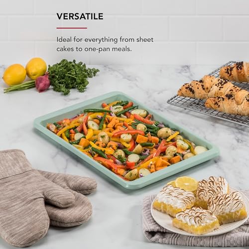 KitchenAid 10x15in Nonstick Aluminized Steel Baking Sheet, Pistachio - color: Pistachio, size: 10 x 15 Inch
