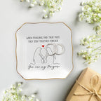 OASSIE Anniversary Couple Gifts for Her - You Are My Penguin, 4x4 Ceramic Jewelry Dish Tray - Romantic Anniversary Wedding Engagement Birthday Gifts for Women Girlfriend Wife, I Love You Gift for Her - color: White - My Penguin