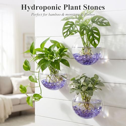 DomeStar 2LB Purple Flat Glass Marbles, Decorative Marbles for Vases Aquarium Pebbles Fish Tank Rocks Vase Fillers DIY Crafts Table Scatter Decor - color: Purple