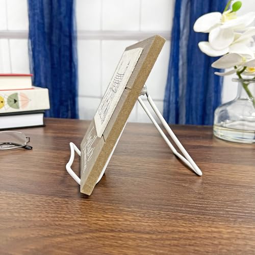 GIBSON HOLDERS 2A Adjustable White Wire Display Easel, 3.625" W x 4" D x 4.5" H - size: 1-Pack