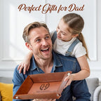 Personalized Engraved Leather Tray for Men with Engraved Name, PU Leather Valet Organizer for Dad, Custom Gift for Him, Custom Catchall Tray for Desk, Office, Accessories Travel Organizer for Men - style: Men Gift