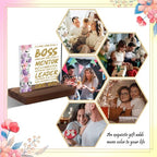 Boss Mentor Leader Appreciation Gift Plaque, Inspirational Floral Office Decor for Female Managers, 4x4 Inch Thank You Mini Sign for Women in Leadership, XXD165 - style: Boss Mentor
