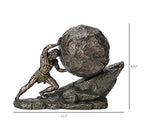 Veronese Design 8 1/8 Inch Sisyphus and The Eternal Boulder Cold Cast Resin Bronze Finish Statue Home Decor - color: Cold Cast Bronze Finish