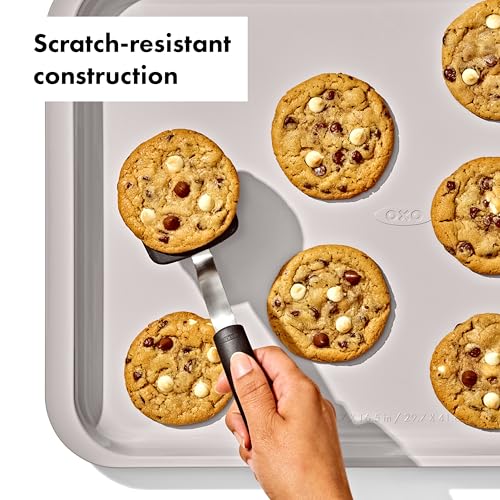 OXO Good Grips Non-Stick Pro Ceramic Coated Metal Bakeware Half Sheet Pan – Biscuit - color: Biscuit, size: Half Sheet Pan
