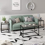 Furinno Camus Modern Living Room Coffee Table with 2 End Tables Set, French Oak Grey - color: French Oak Grey, size: 3 in 1