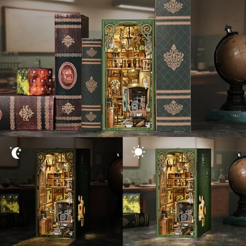 CCCDF Book Nook Kit, DIY Scene Miniature House Kit Tiny House Mini Booknook Craft Bookshelf Decor, 3D Puzzles for Adults, Gifts for Book Lovers (The Radium Lady) - style: The Radium Lady