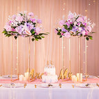Gold Flower Stand for Table: 23.6” Tall Centerpiece Stand for Wedding Table Reception Floral Center Pieces with Home Decoration Party Event 10 PCS - size: 23.6 INCH-10PCS