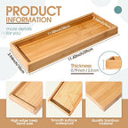 Chengu 3 Pcs Bamboo Vanity Trays for Bathroom Small Wooden Serving Tray for Bathroom Counter Food Appetizer Tea Dessert Kitchen Candle Tissue Toilet Tank Home Decor, 11 x 4 Inch(Rectangle Style) - style: Rectangle Style