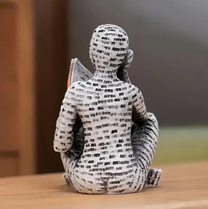 Pulp Reading Women Figurine, Reading Statues for Home Decor, Thinker Statue Decor Modern Figurines Abstract Sculpture for Home Decoration Living Room Office Bookshelf Shelf Table (A) - style: A