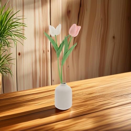 Vaguelly Ceramic Flower Vase Minimalist Aesthetic Vase for Home Decor Table Centerpiece for Living Room Bedroom Office and Special Events