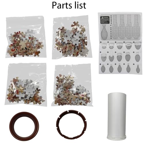 3D Puzzle Vase Unique Flower Vase for Adults Made by 160 Curved Plastic Puzzle, Relax Puzzles for Adults, DIY Jigsaw Creative Gift for Parents & Housewarming - color: Autumn