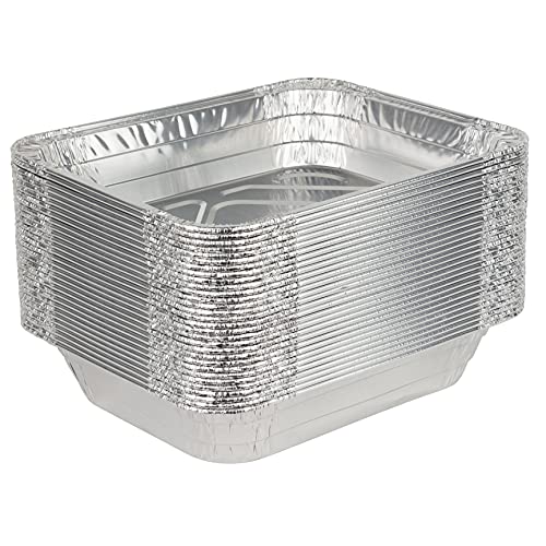9x13 Aluminum Pans (20 Pack) - Disposable & Recyclable Foil Tray- Half Size Steam Table Deep Pans - Tin Foil Pans for Cooking, Heating, Storing, Prepping Food, BBQ, Grilling, Catering, Stock Your Home - size: 20 Pack