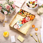 SiliFine 12" Charcuterie Number Shaped Mache with Clear Lid Fillable Sweets Serving Trays Paper Mache Cupcake Candy Box for 2025 Graduation Party Graduation Celebration(Gold,Number 7) - color: Gold, style: Number 7