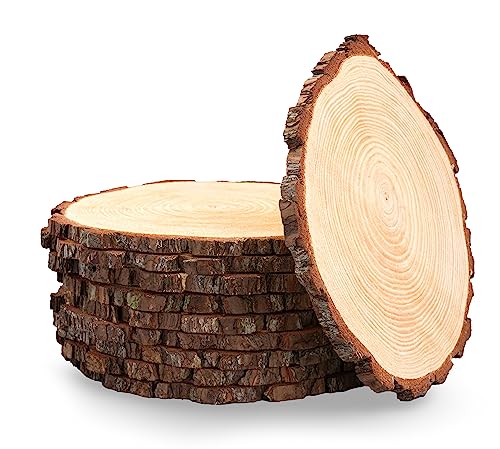 Set of (16) 11-13 inch Large Wood Slices for centerpieces! Wood Slice centerpieces, Wood Rounds, Tree Slices (11-13 inch Set of 16) - size: Set of 16 Large (11-13")