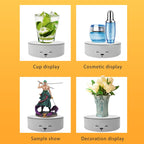 Rotating Display Stand ,5.2" 4.4lb Load Cup Display Stand Turner For Tumblers, Spinning Display Stand,Motorized Tumbler Display Turner For Glitter Cups Photography Small Arts Pruducts (White) - color: White