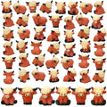 Suzile 50 Pcs Mini Resin Highland Cow Figurines Bulk Mini Cow Figurines Cute Resin Miniature Sculpture Ornament Highland Cows Gifts for Landscape Office Garden Desk Party Tabletop Decor