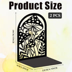 Mushroom Book Ends Design, Metal Bookends for Decorative Books, Heavy Duty Bookends for Shelves, 3.5"x4.7"x7.1" Book Stopper for Home Office School Bookshelf Decor - style: Mushroom