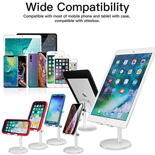 AICase Telescopic Adjustable iPad Holder,Universal Multi Angle Aluminum Stand Compatible with iPhone Smart Cell Phone/Tablet/iPad(4-13 inch), Silver - color: Silver