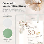 Wedding Sign Holder, Adjustable Welcome to Our Wedding Sign Stand W/Design Bundle & Leather Sign Hanging Straps, Heavy Duty Easel Stand for Sign, Wedding Seating Chart Stand, Easel for Display (White) - color: White