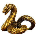 100% Solid Brass Dragon-Snake Hybrid Sculpture - Handcrafted Mythical Creature Statue, Heavyweight Fantasy Art Decor, Premium Office & Library Collectible, Power Symbol Gift for Mythology Lovers - style: Dragon Snake