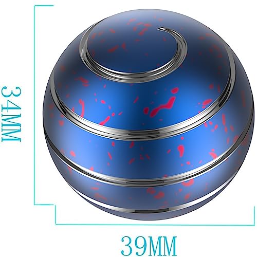 Fidget Toys for Ages 8-12, 1.54'' Kinetic Spinning Desk Toys, Fidgets for Classroom, Metal Desk Fidgets for Office for Adults (39MM, Blue Pink) - color: Blue Pink