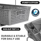 Simple Houseware 2 Tier Bathroom Organizer Tray Pull-Out Sliding Drawer, Under Sink Storage, Gray - color: Gray