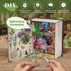 CCCDF Book Nook Kit - DIY Magic Book Miniature Dollhouse Booknook Bookshelf Decor 3D Wooden Puzzle, Gifts for Family, Friends (Potion-Making Edition) - style: Potion-Making Edition