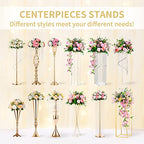 NUPTIO Flower Vase Centerpiece Wedding: 2 Pcs 26.7" Tall Silver Stand Metal Trumpet Vases for Wedding Party Table Decoartions - color: Silver, size: 2 x M