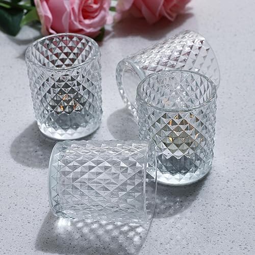 Woho 24pcs Clear Votive Candle Holders, Glass Tea Lights Candle Holder for Wedding Decor, Tealight Candle Holder for Gift Home Decoration - color: Clear