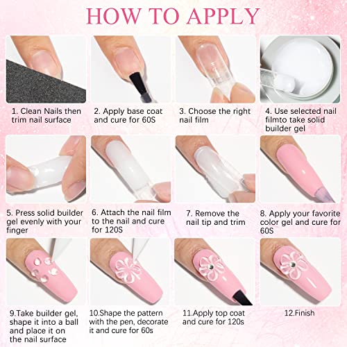MIZHSE 3D Nail Gel Nail Art Sculpture, Non-Sticky 4 Colors Solid Builder Gel Nude Clear White Pink Hard Builder Nails UV LED Molding Gels Nail Extension for Salon Manicure Home DIY - color: 0-0-Classic Colors