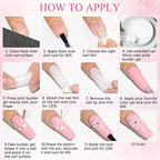 MIZHSE 3D Nail Gel Nail Art Sculpture, Non-Sticky 4 Colors Solid Builder Gel Nude Clear White Pink Hard Builder Nails UV LED Molding Gels Nail Extension for Salon Manicure Home DIY - color: 0-0-Classic Colors