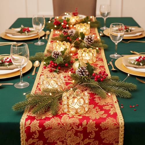 Pack of 10 Gold Crystal Tealight Candleholders - Candlestick Bowls Tea Lamp Candle Holders, Votive Candlestick Holders for Table Centerpieces, Diwali Decorations for Wedding Holiday Party Home Decor - color: Gold, size: 10 Pcs